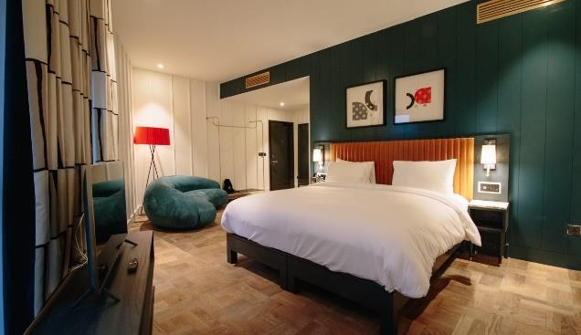 Guest bedroom at The Dean Galway