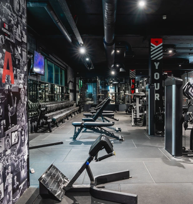 Open gym training space at Perpetua Fitness