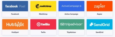 facebook mailchimp activecampaign zapier hubspot twillio tripadvisro sendgrid